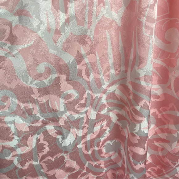 Vintage Mary McFadden Pink and White Nightgown Satin Size Small - Picture 9 of 9